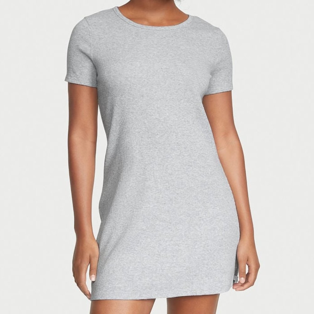 VICTORIA'S SECRET Thermal Sleepshirt Nightgown Grey Gray So Comfy and Adorable!